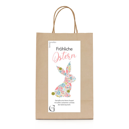 Oster Geschenktüte Fröhliche Ostern von Genial Genießen mit süßen und herzhaften Feinkostspezialitäten für ein genussvolles Osterfest