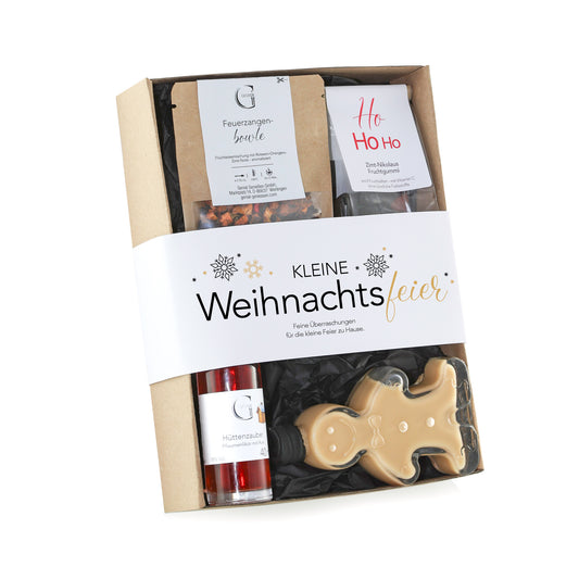 GeGeGe Kleine Weihnachtsfeier Geschenkset von Genial Genießen mit ausgewählten Feinkostspezialitäten und weihnachtlichen Leckereien für genussvolle Momente in der Adventszeit.