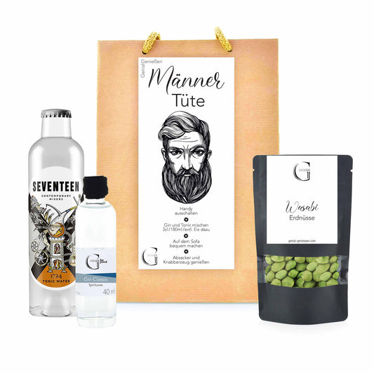 Genial Genießen Männertüte als originelles Geschenkset mit ausgewählten Genussprodukten für Männer